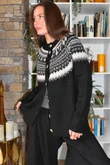 Ferguson Fair Isle Cardigan Black